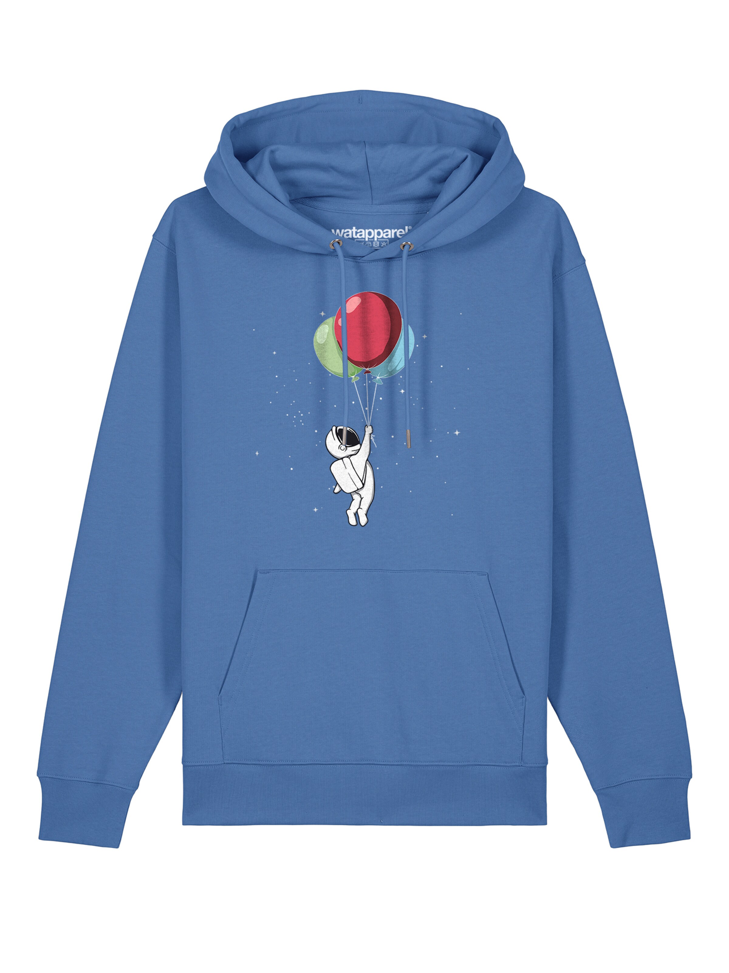 Sweat-shirt ' Little Balloon Astronaut ' Watapparel en bleu : devant