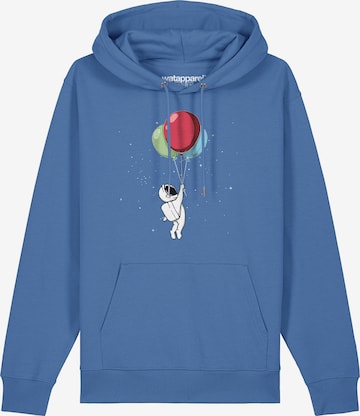 Watapparel Sweatshirt ' Little Balloon Astronaut ' in Blauw: voorkant