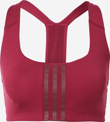 Bustino Reggiseno sportivo 'Powerimpact' di ADIDAS SPORTSWEAR in rosso: frontale