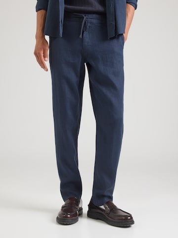 Bruun & Stengade Normální Chino kalhoty 'Ginos' – modrá: přední strana
