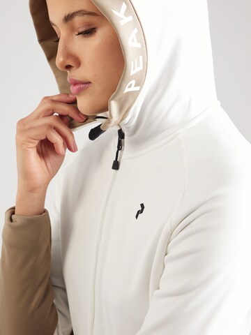 PEAK PERFORMANCE Athletic Zip-Up Hoodie 'Rider' in Beige