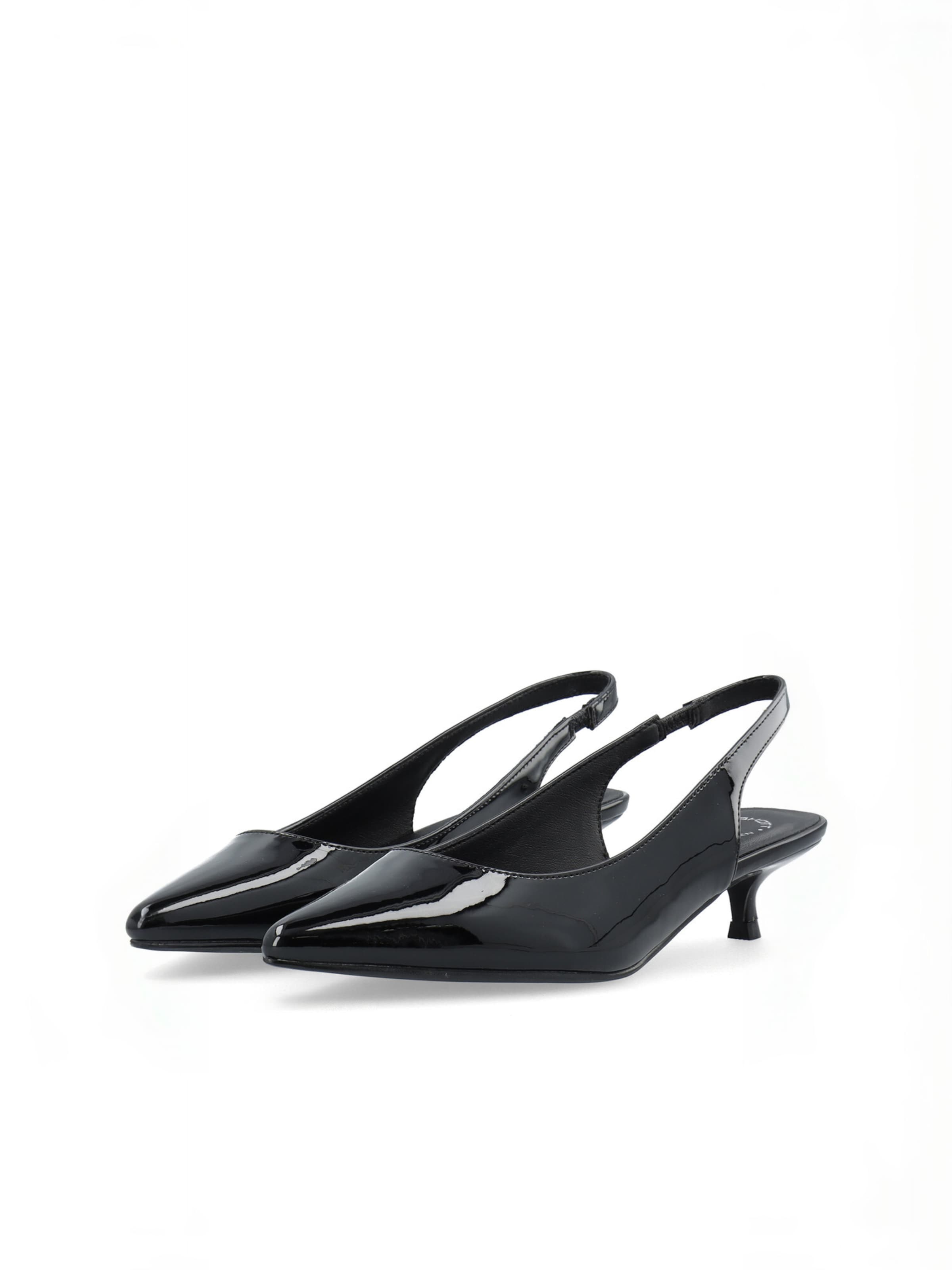 Ca'Shott - Sapatos abertos atrás ' CASANDREA ' em preto: frente