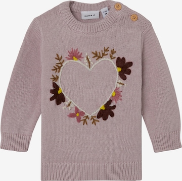 Pull-over 'LIFINE' NAME IT en violet : devant