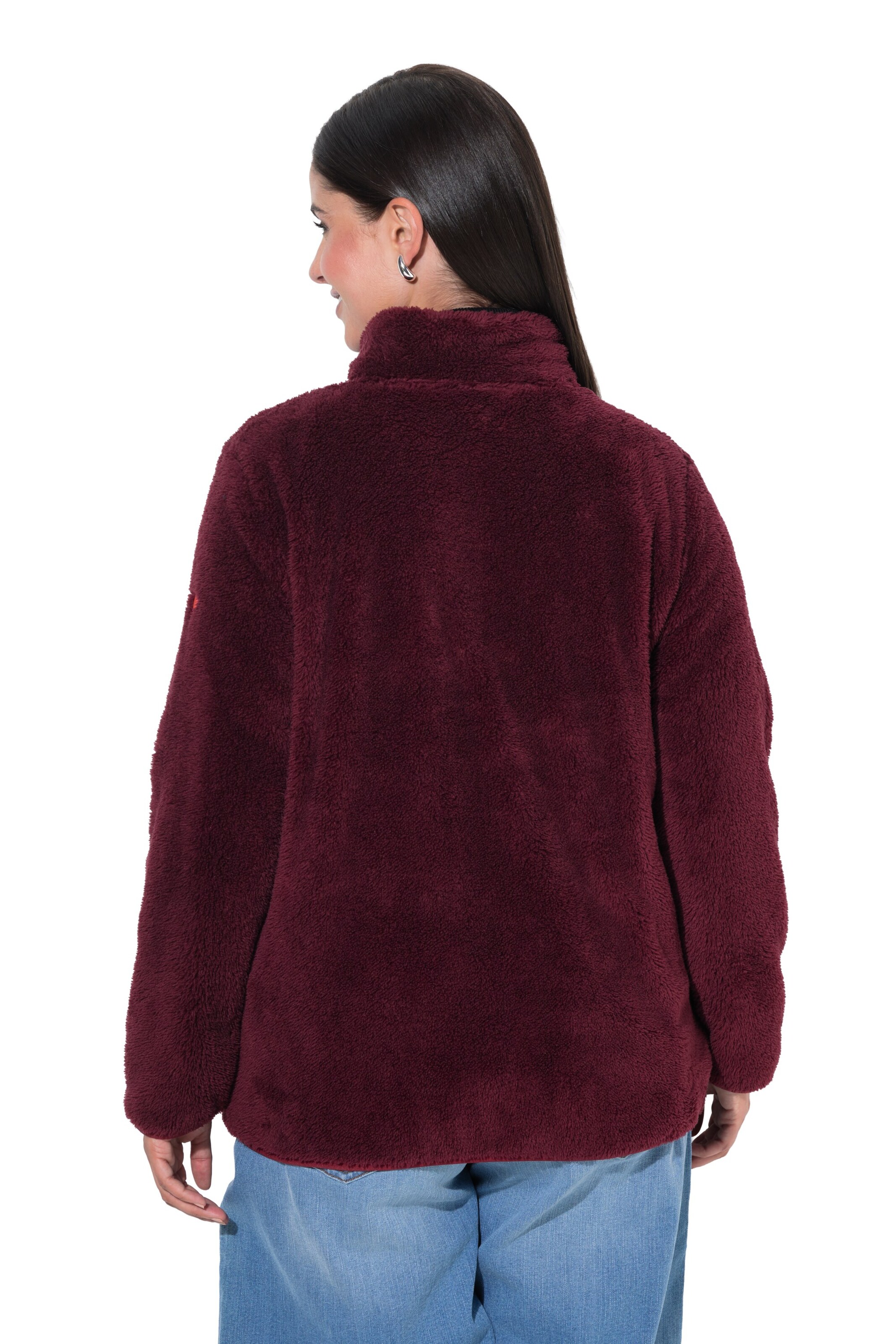 Ulla Popken Sweat jacket in Red