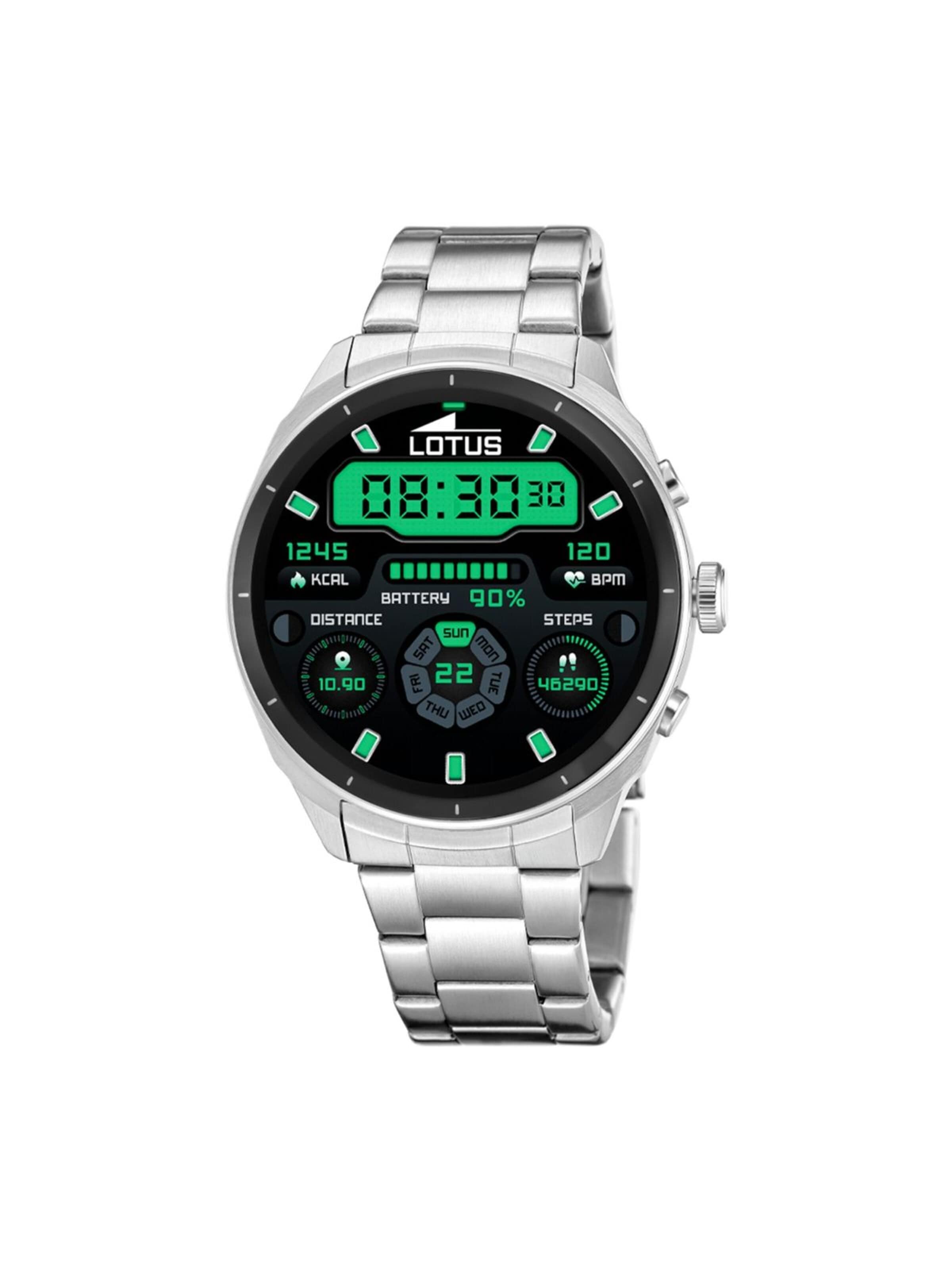 Lotus Digitaal horloge in Zilver: voorkant