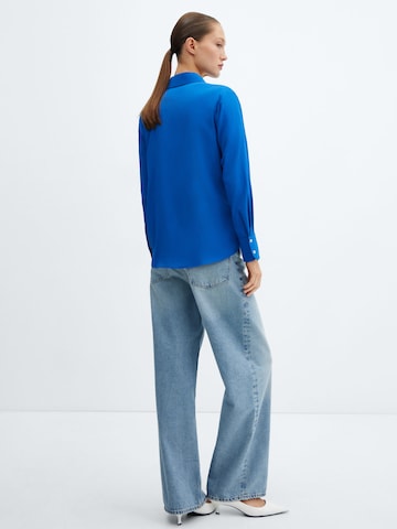 MANGO Bluse in Blau