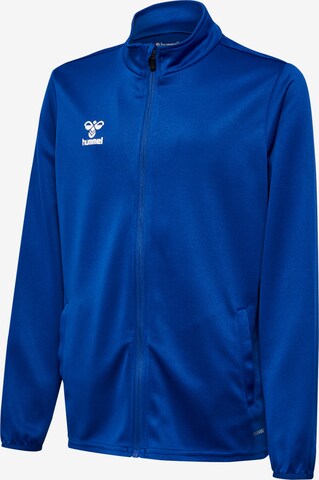 Hummel Athletic Zip-Up Hoodie 'ESSENTIAL' in Blue