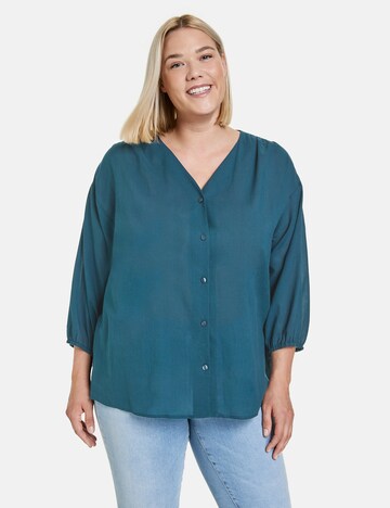 SAMOON Blouse in Blauw: voorkant