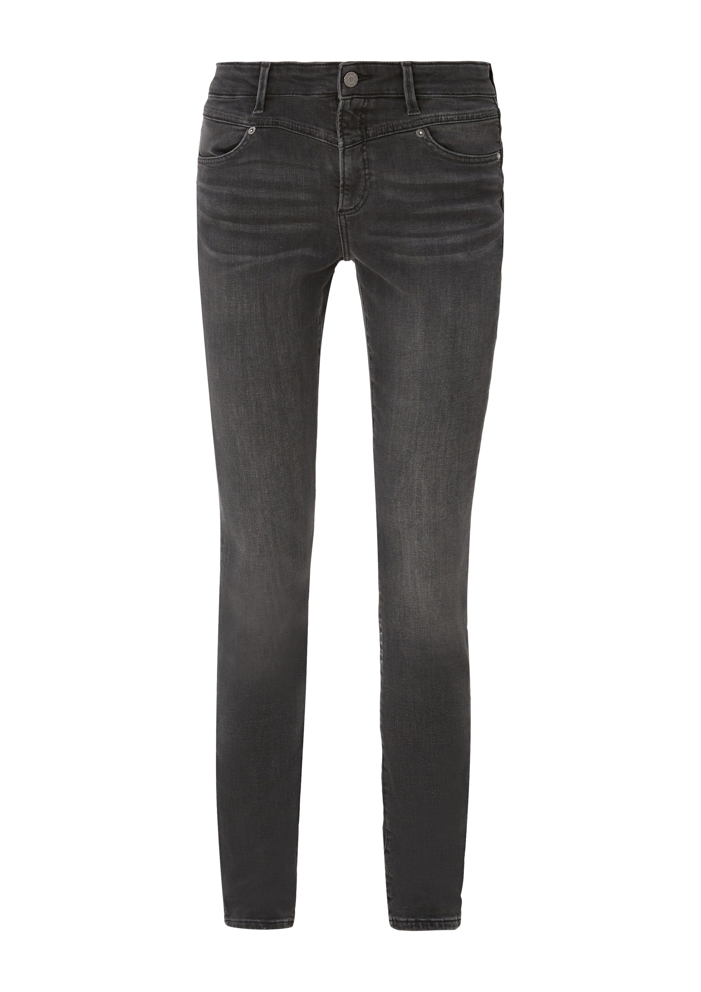 s.Oliver Slimfit Jeans 'Izabell' in Grijs: voorkant
