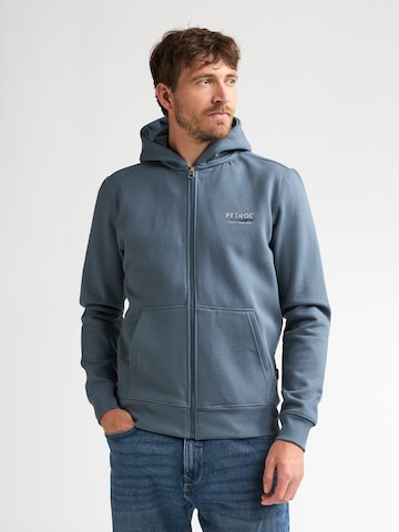 Petrol Industries Sweat jacket in Blue: front