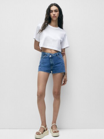 Pull&Bear Regular Shorts in Blau