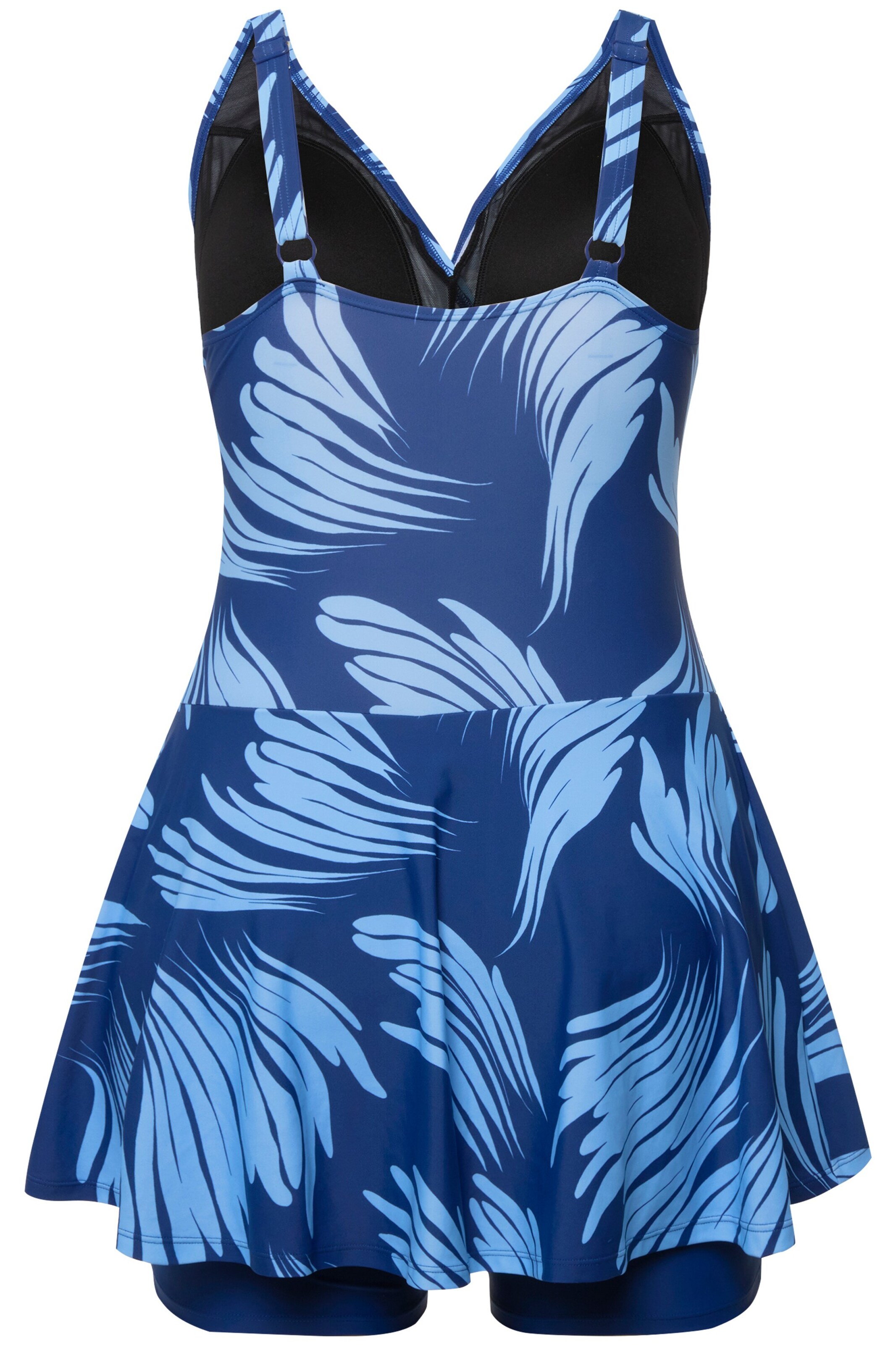 Ulla Popken Triangel Badpakjurk in Blauw