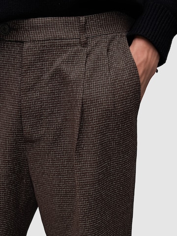 AllSaints Regular Trousers with creases 'LOWDES' in Brown