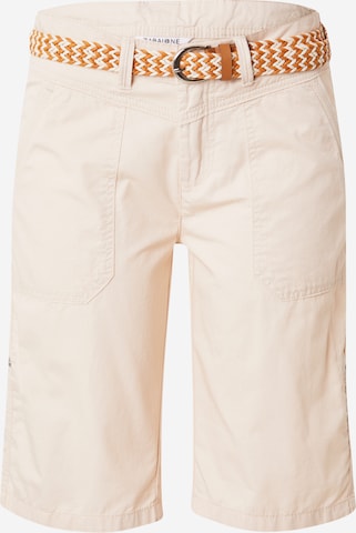 ZABAIONE Slimfit Broek 'Nora' in Beige: voorkant