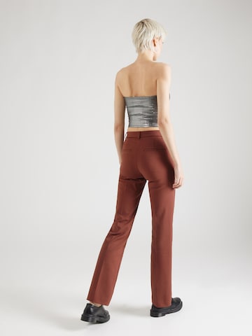 Tiger of Sweden Slim fit Pleated Pants 'NOOWA' in Brown