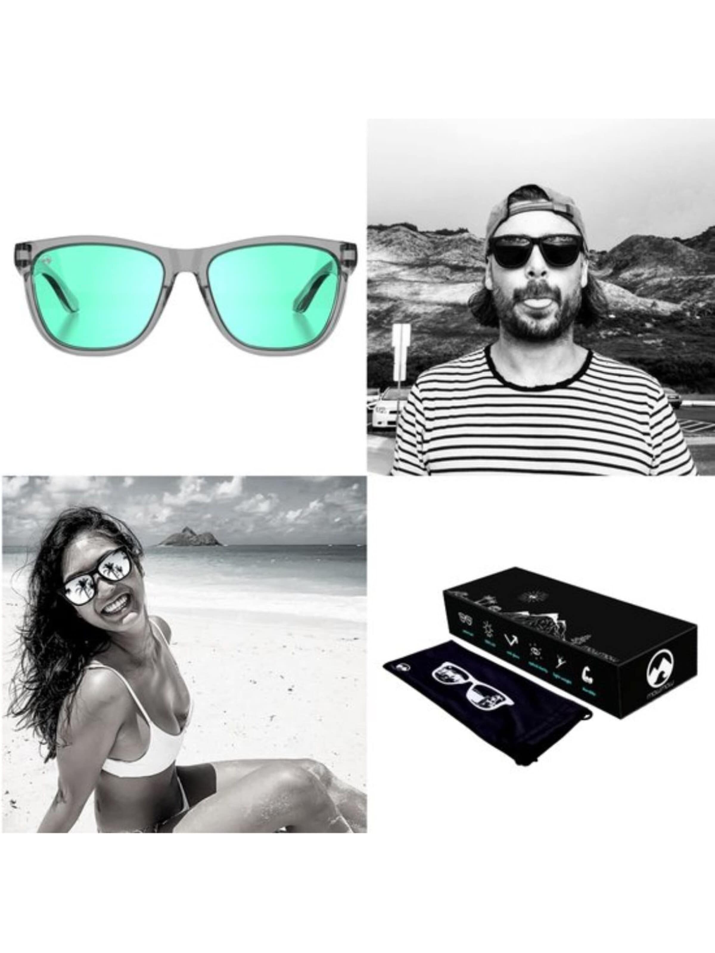 Mowmow - Gafas de sol deportivas 'MowMow Opal LIMITED Sunglasses - Polarized - Men - Women' en verde