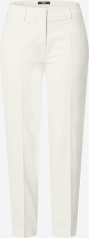 Weekend Max Mara Tapered Pressveckad byxa i beige: framsida