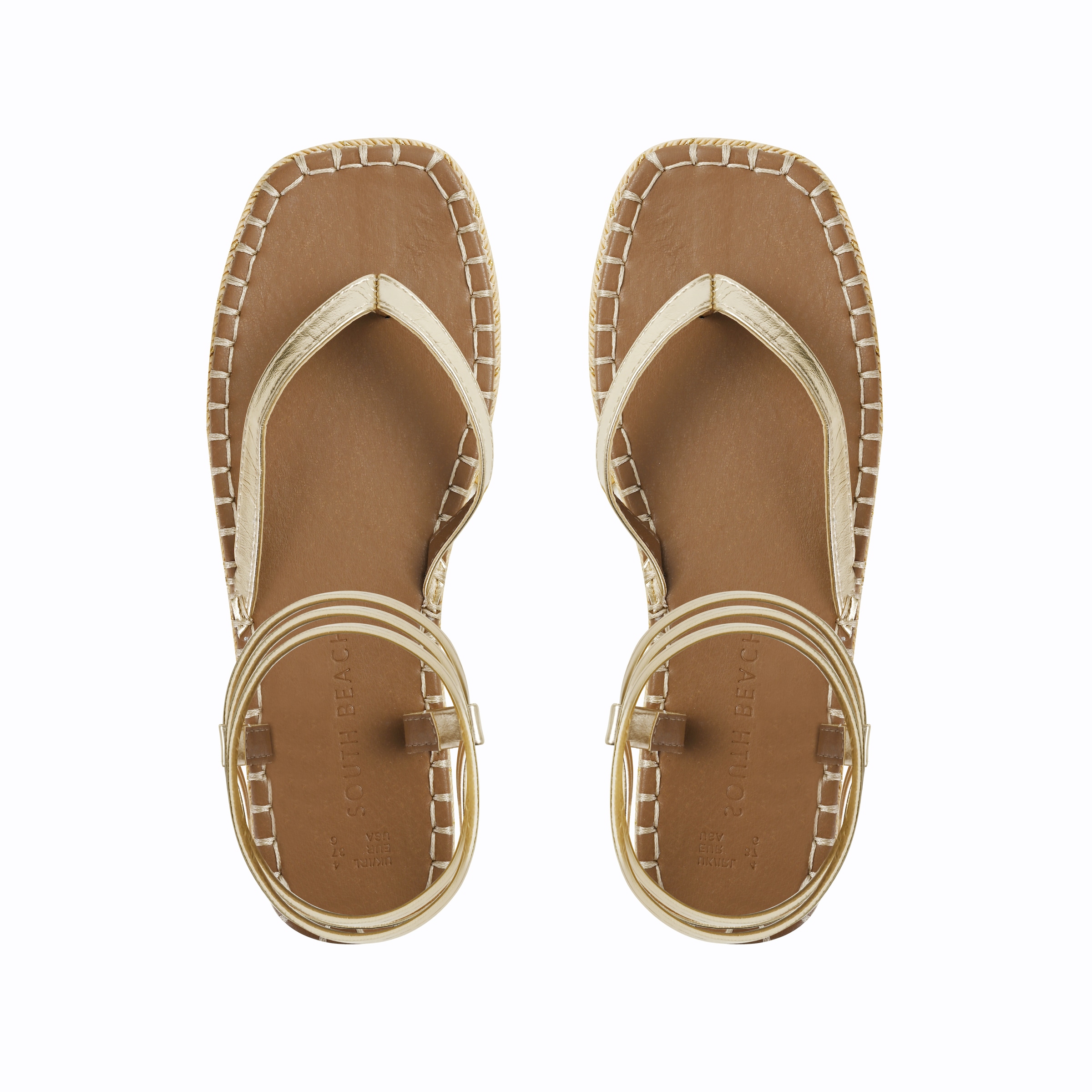 South Beach Sandaler i guld