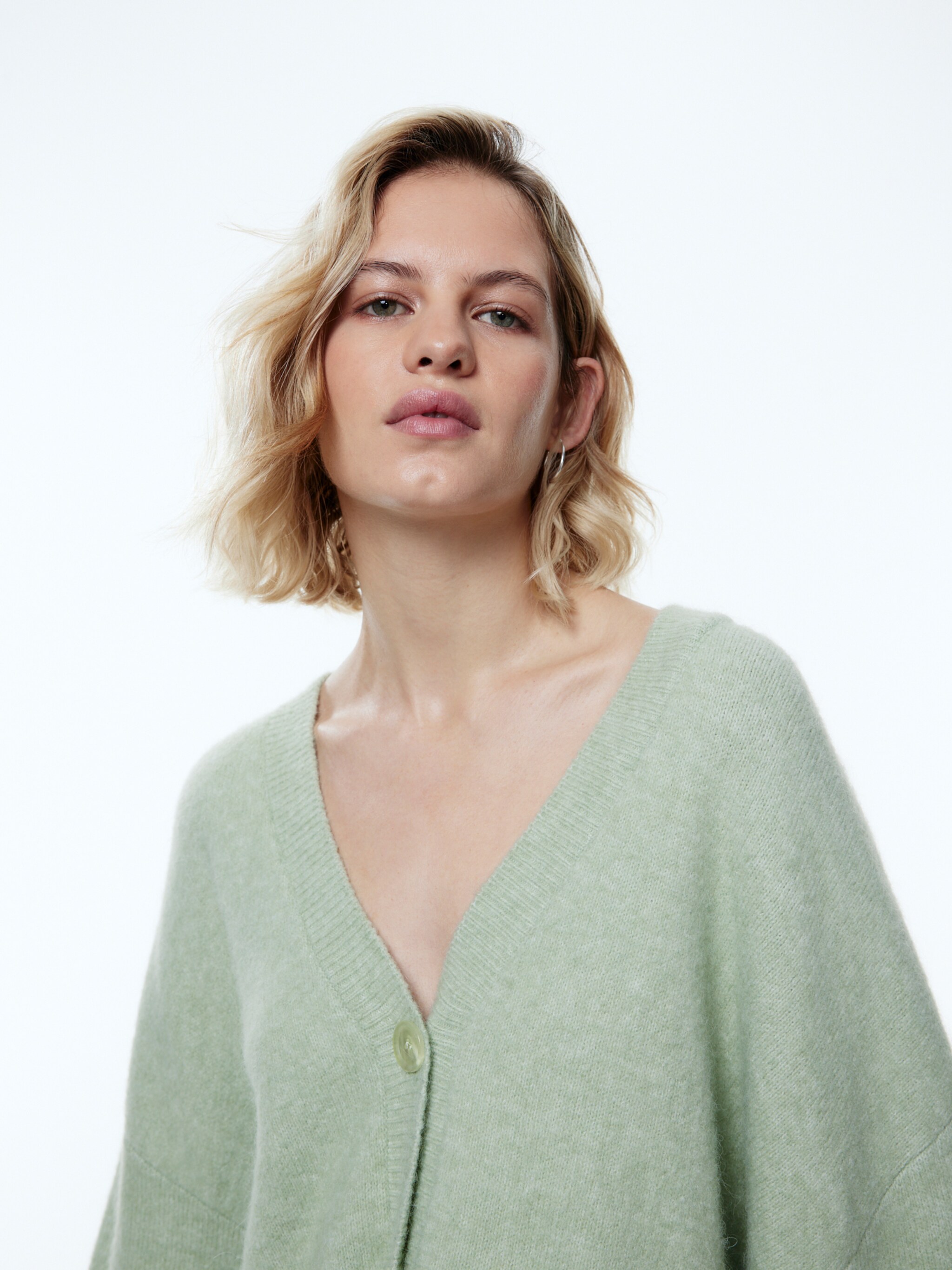 EDITED Producten Gebreid vest 'Haima' Groen