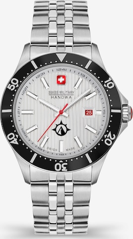 SWISS MILITARY HANOWA Analog Watch 'FLAGSHIP X' in Silver: front