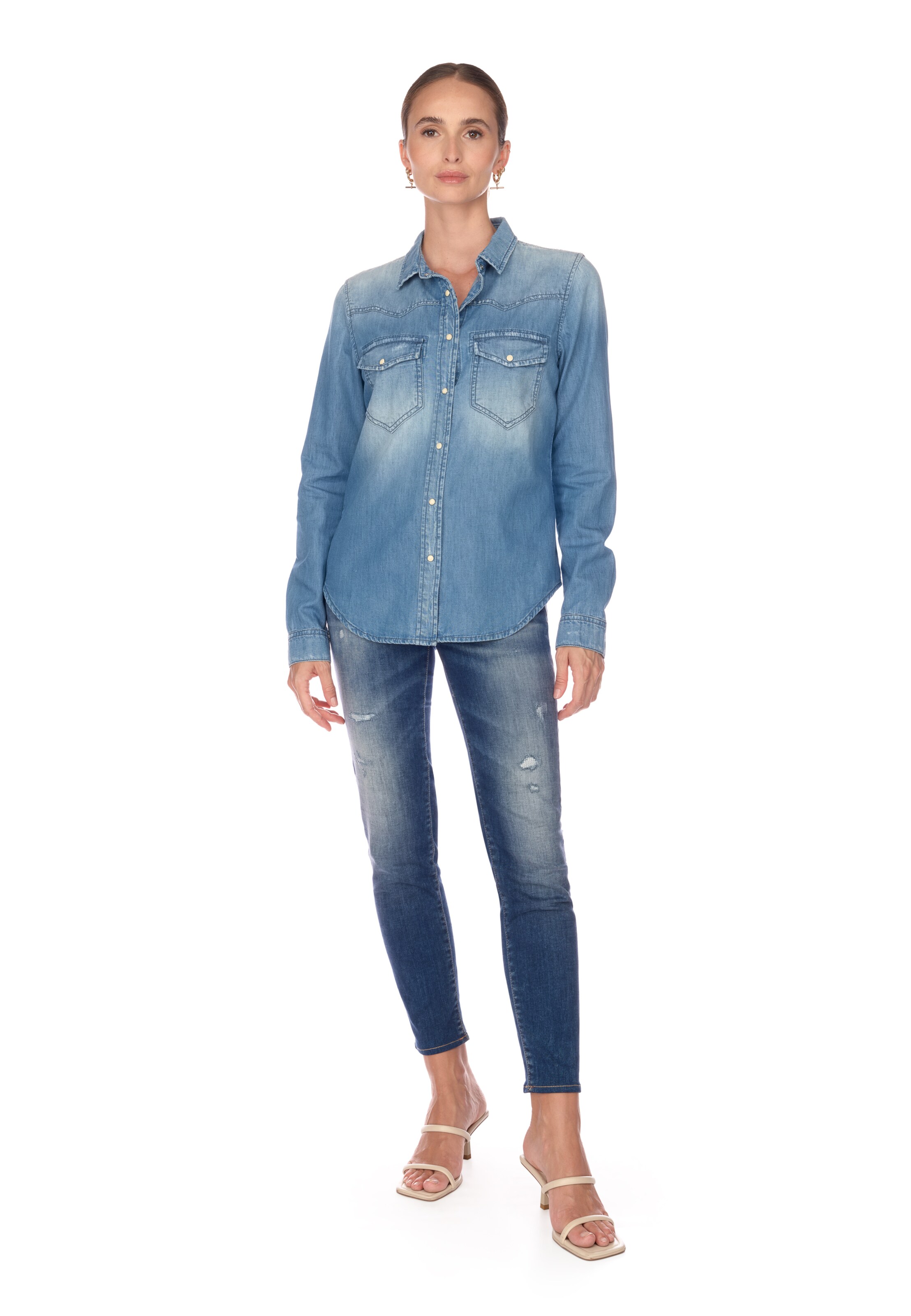 Chemisier 'Juanita' Le Temps Des Cerises en bleu