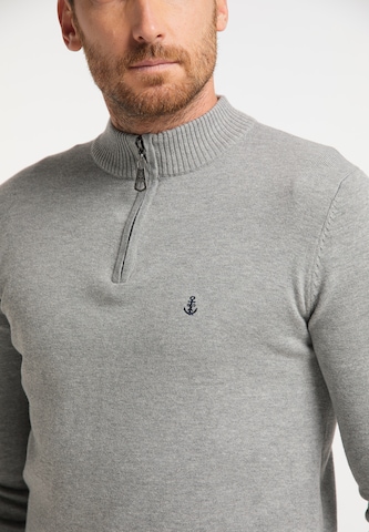 DreiMaster Maritim Pullover 'Prin' in Grau