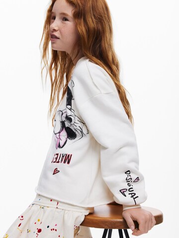 Desigual Mikina 'Mickey Mouse™ Kiss' – bílá