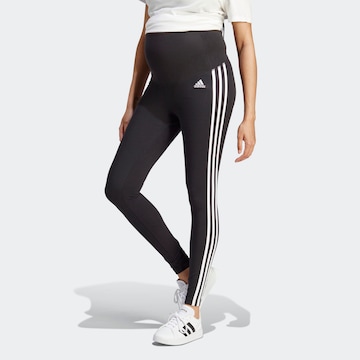 ADIDAS SPORTSWEAR Skinny Workout Pants in Black: front