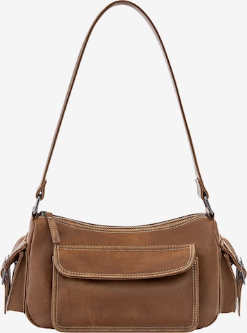 Pull&Bear Shoulder Bag in Brown: front