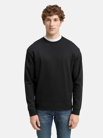 TOM TAILOR DENIM Sweatshirt in Zwart: voorkant