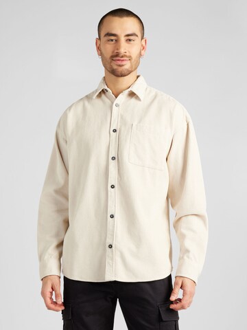JACK & JONES - Ajuste regular Camisa 'DIGITAL' en beige: frente