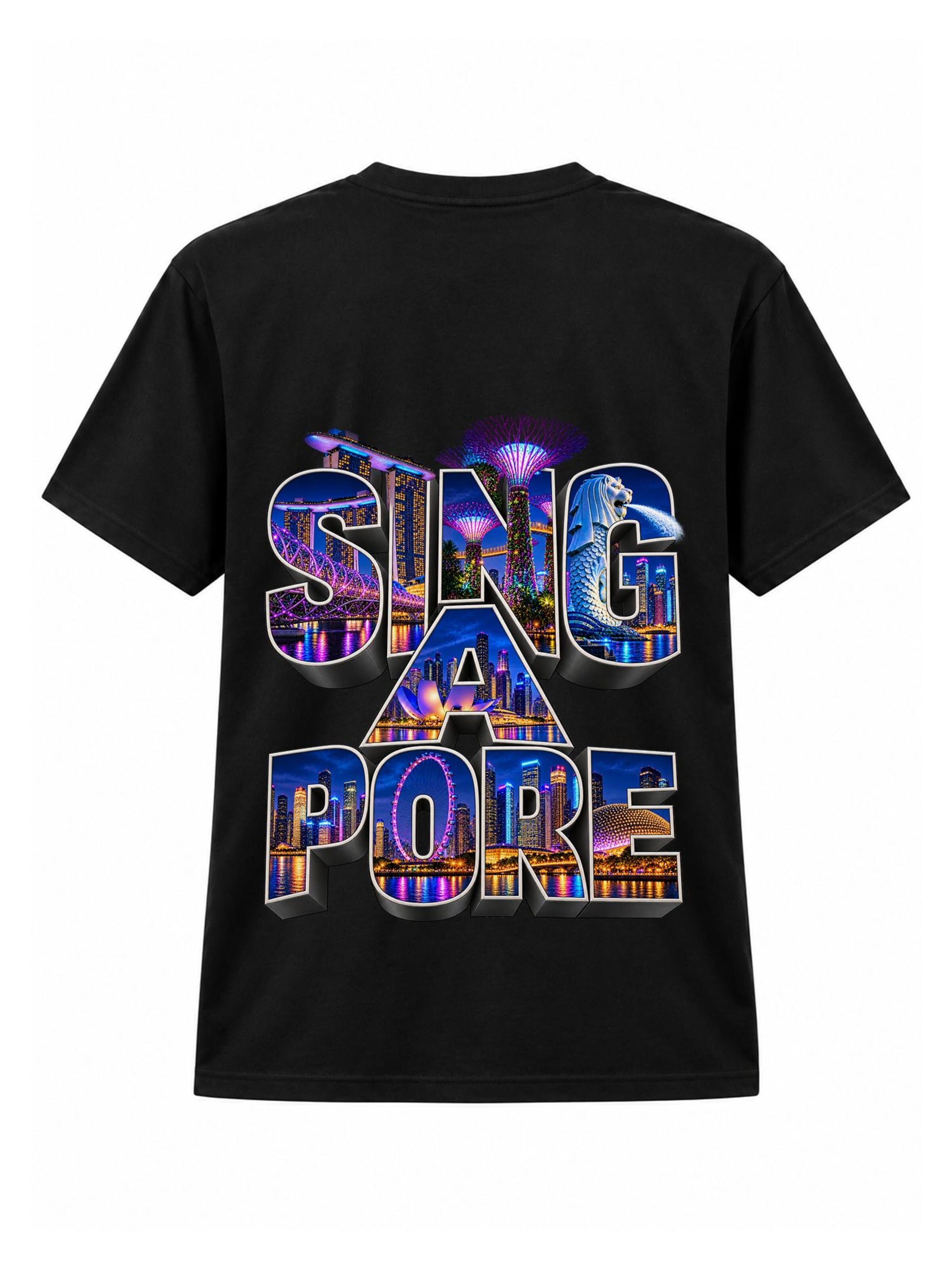 LUNØIR StudioMajica 'Singapore City Lights – Neon' - crna boja: prednji dio