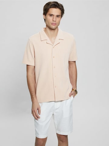 GUESS Regular fit Button Up Shirt in Pink: front