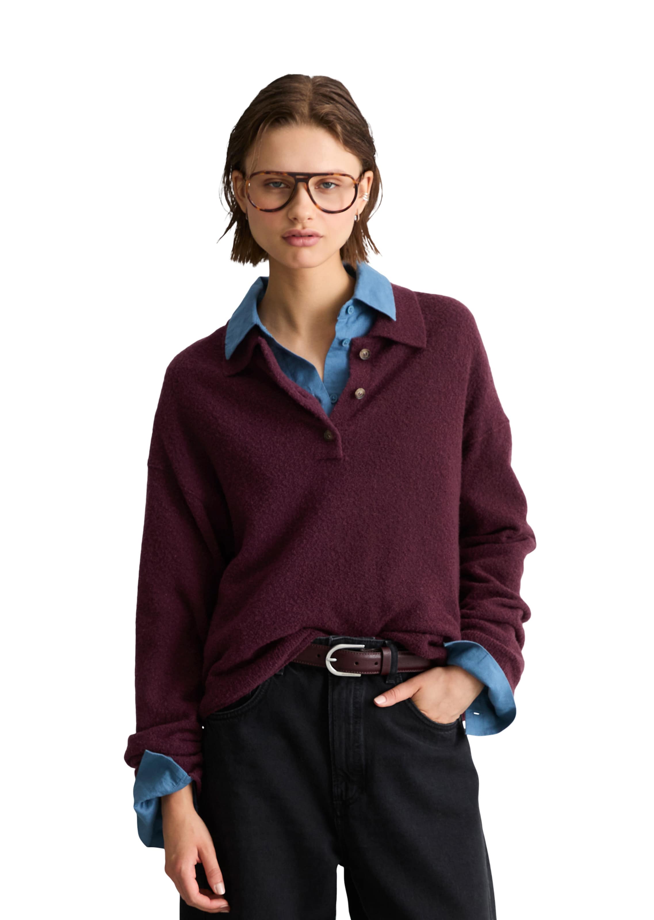 Pull-over Marc O'Polo DENIM en rouge : devant