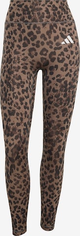 ADIDAS PERFORMANCE Sportbroek 'Optime Essentials' in Bruin: voorkant