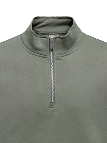 Only & Sons Sweatshirt 'ONSConnor' in Grün