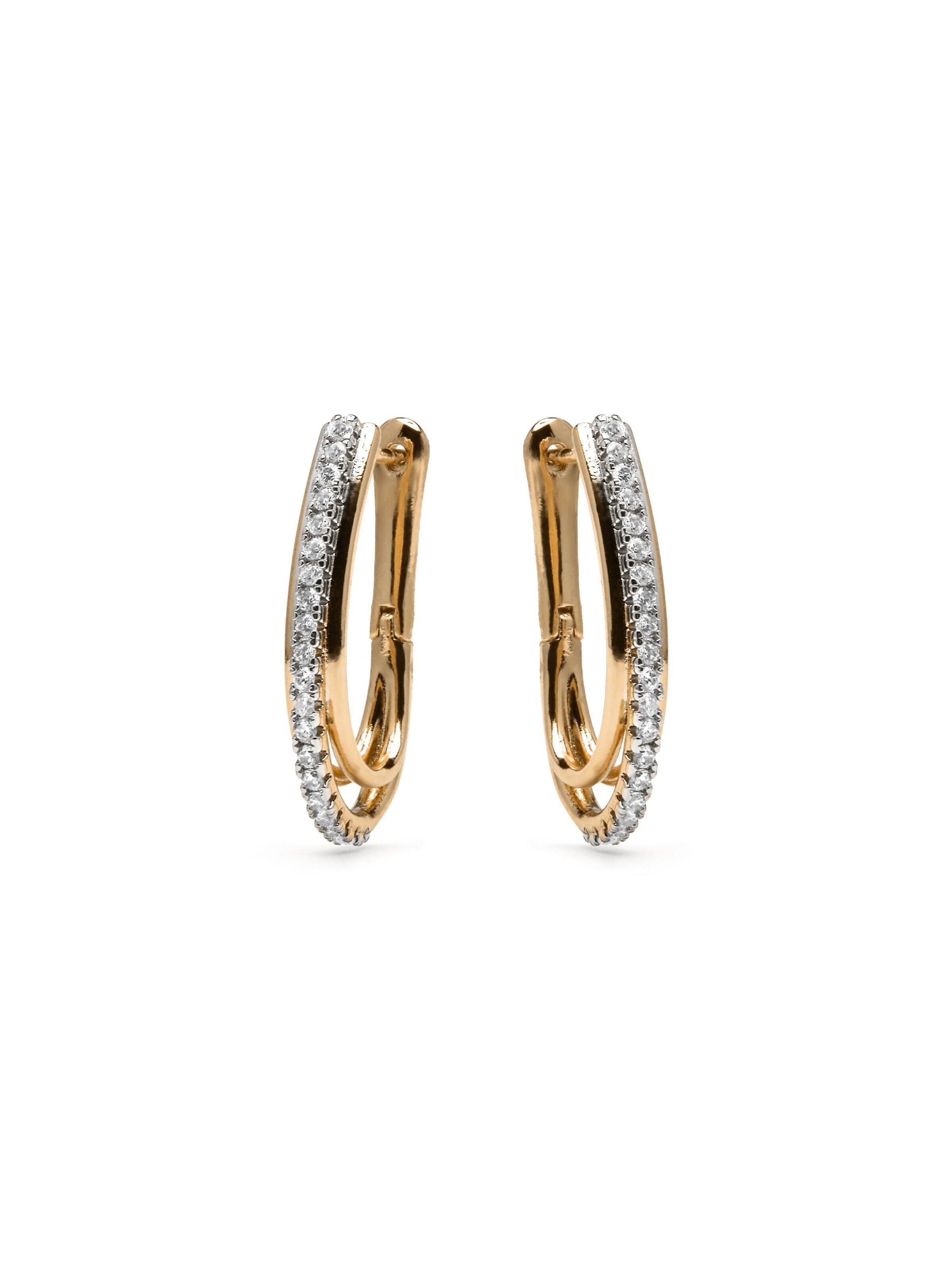 Luxenter Ohrringe 'Boku'‌‌‌‌‌‌‌ in Gold: Vorderseite