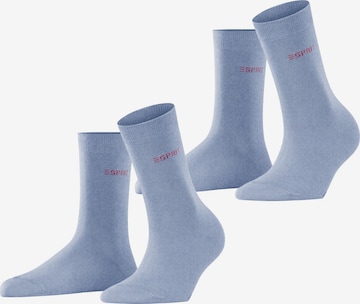 ESPRIT Socken 'Uni 2-Pack' in Blau: Vorderseite