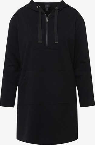 Ulla Popken Sweatshirt in Zwart: voorkant