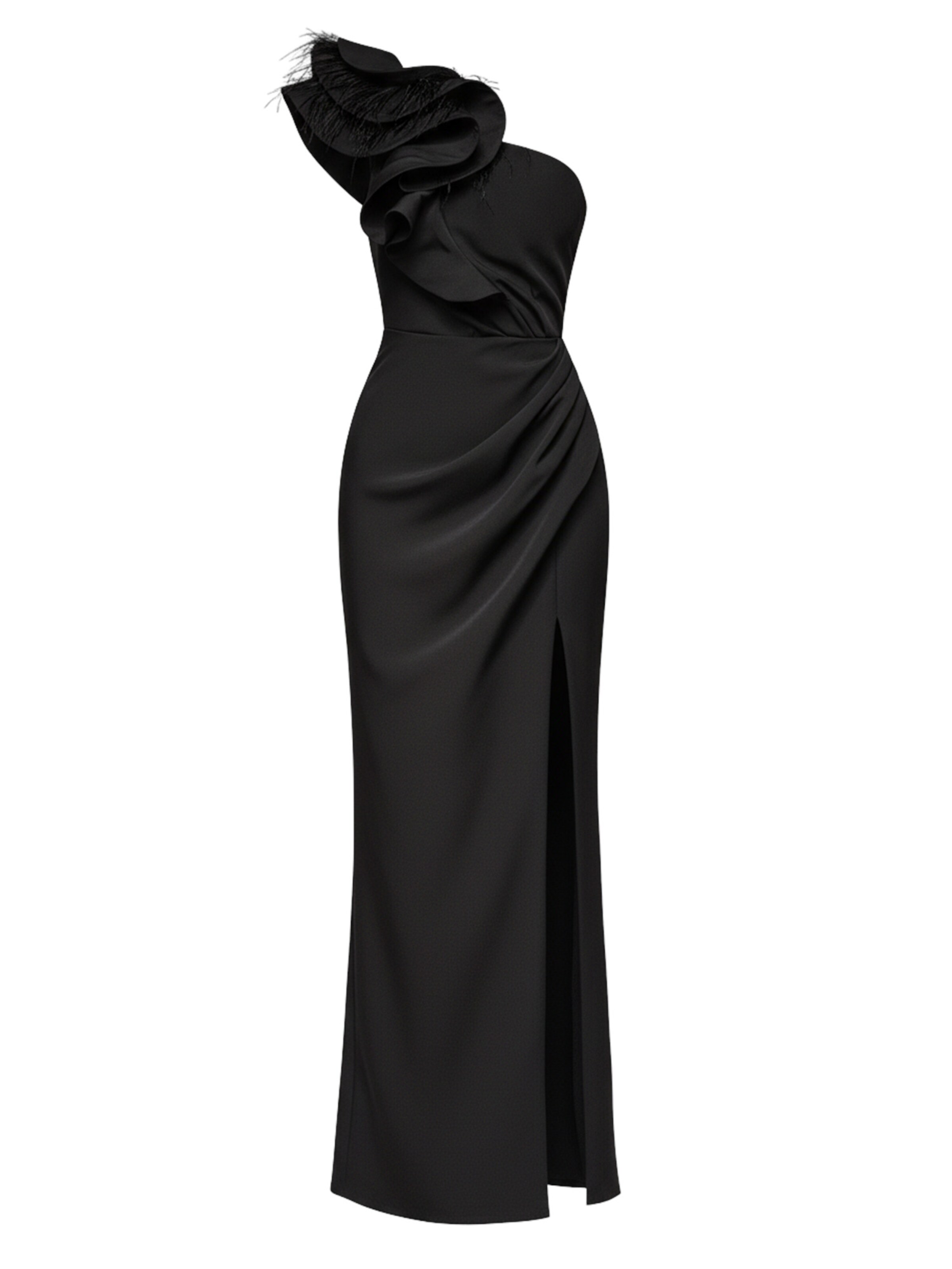 Ombre Avondjurk in Zwart: voorkant