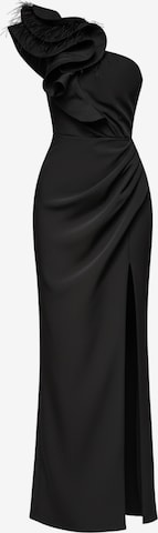 Ombre Avondjurk in Zwart: voorkant