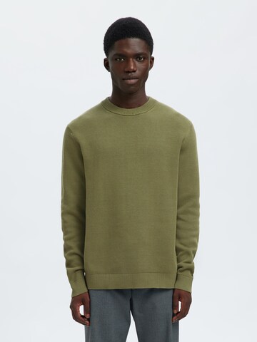 SELECTED Pullover 'SLHDANE' in Grün: Vorderseite