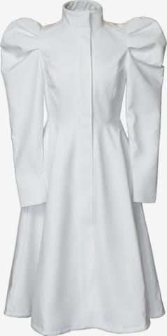 RainSisters - Abrigo de entretiempo 'Baloon-Style Sleeves' en blanco: frente