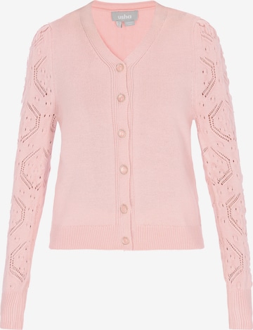 Usha - Casaco de malha em rosa: frente