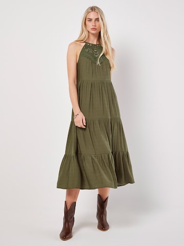 Apricot Dress in Green