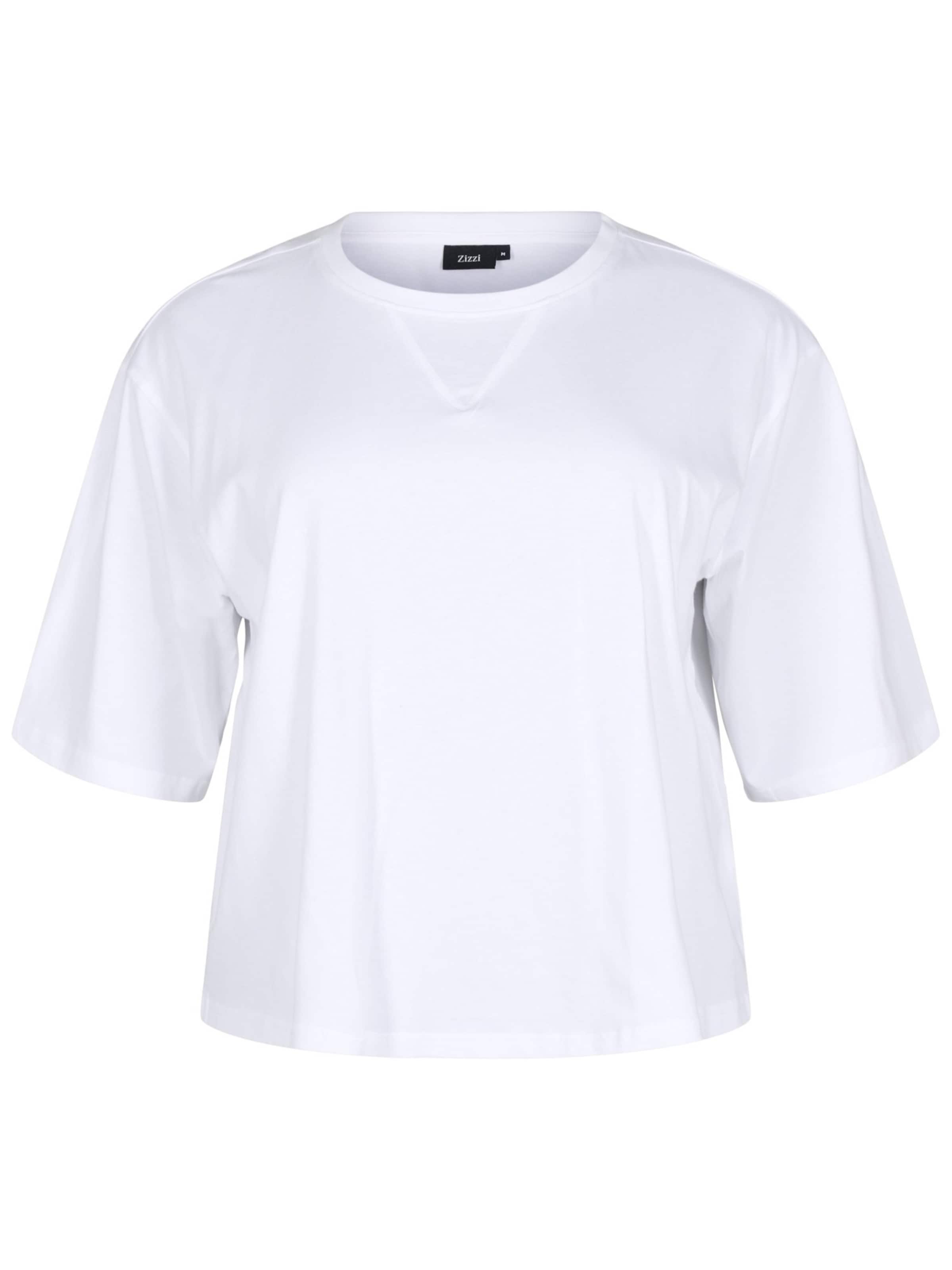 Zizzi - Camiseta &#x27;Efiona&#x27; en blanco: frente