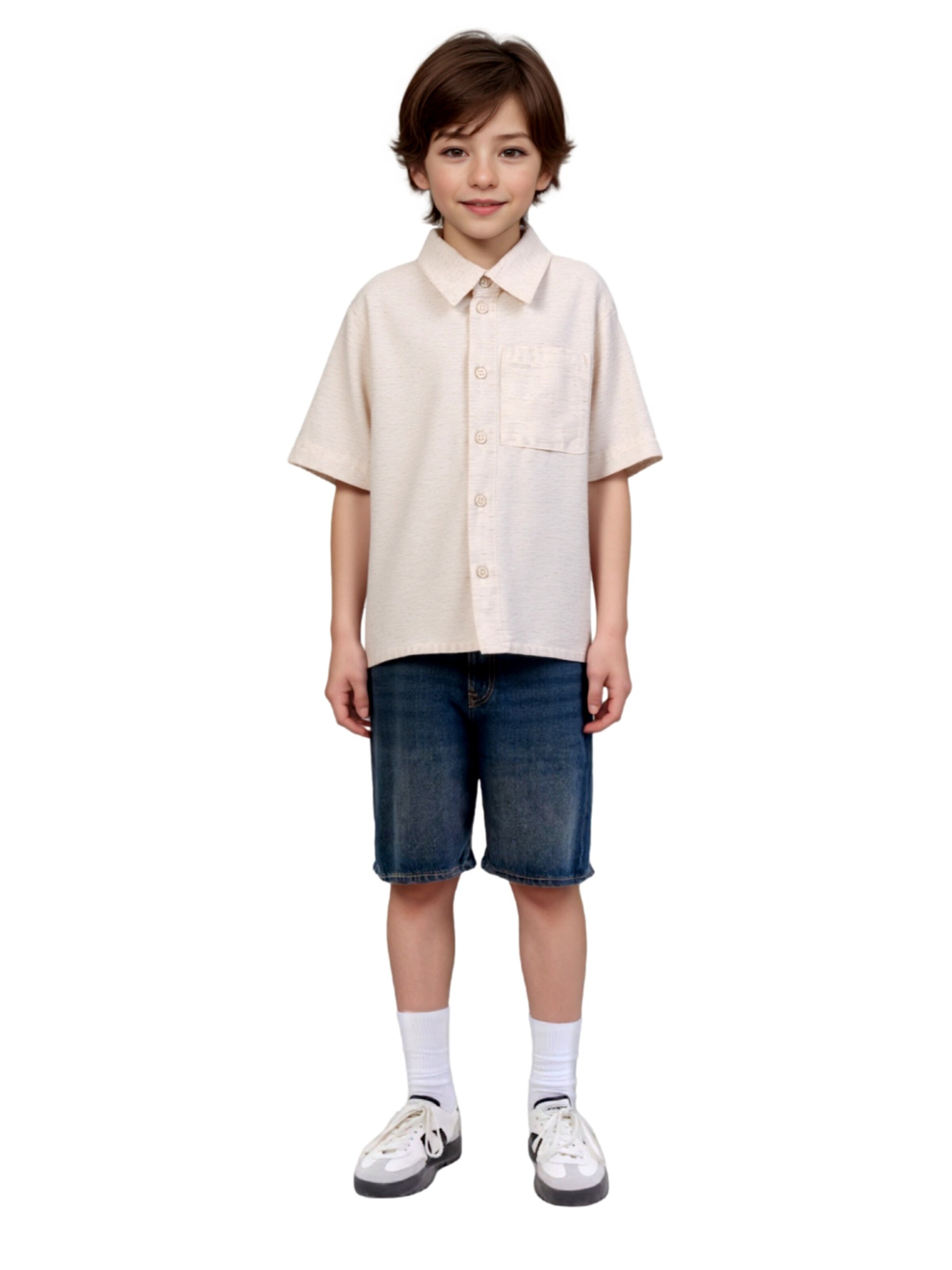 Coupe regular Chemise 'NMMFaher' NAME IT en beige