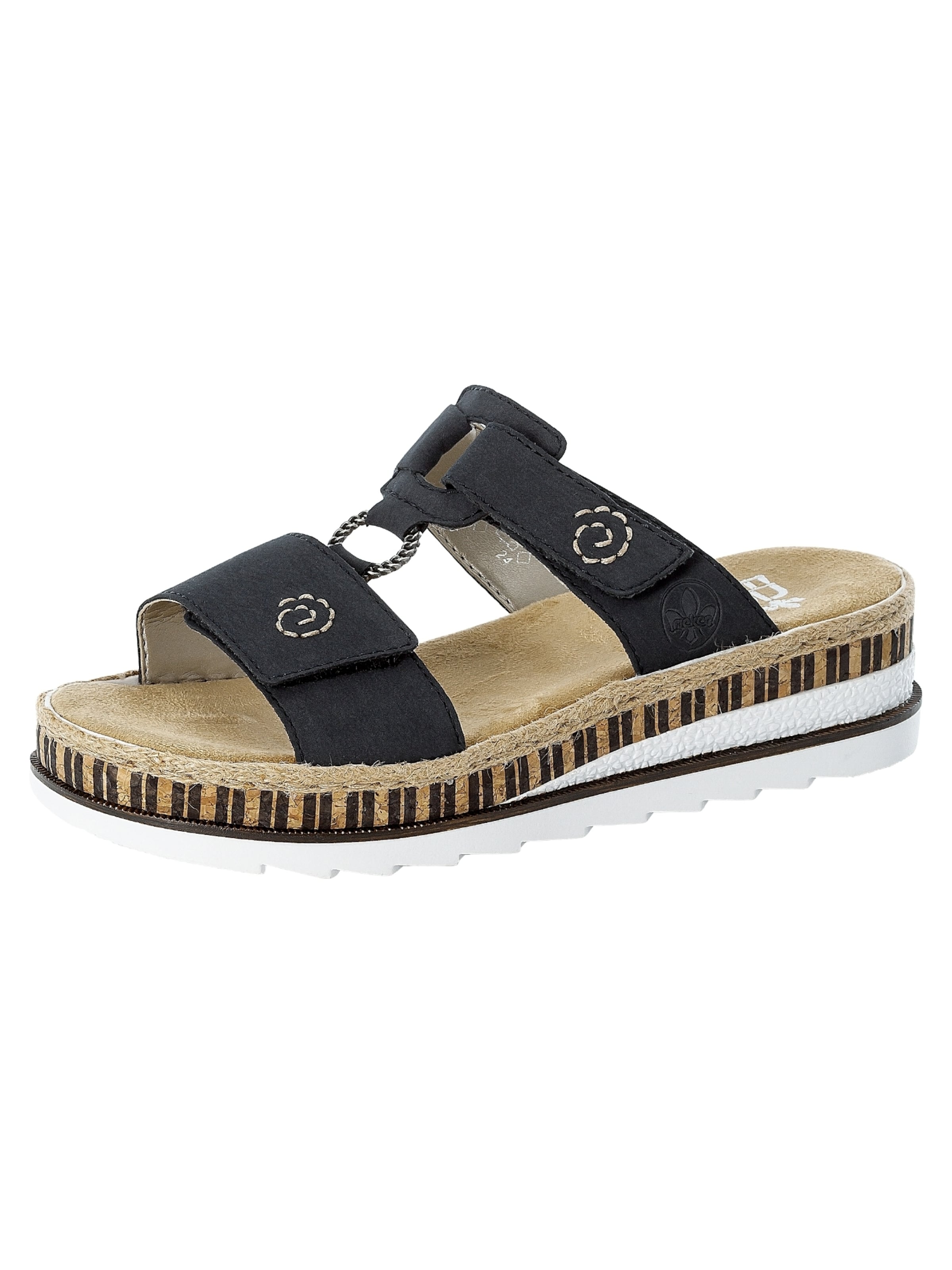 Rieker Mules in Blue: front