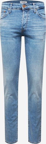 Coupe slim Jean 'Glenn' JACK & JONES en bleu : devant