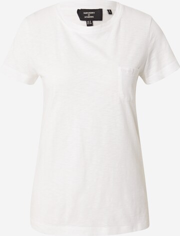 T-shirt Superdry en blanc : devant